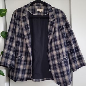 Plaid Printed Blazer